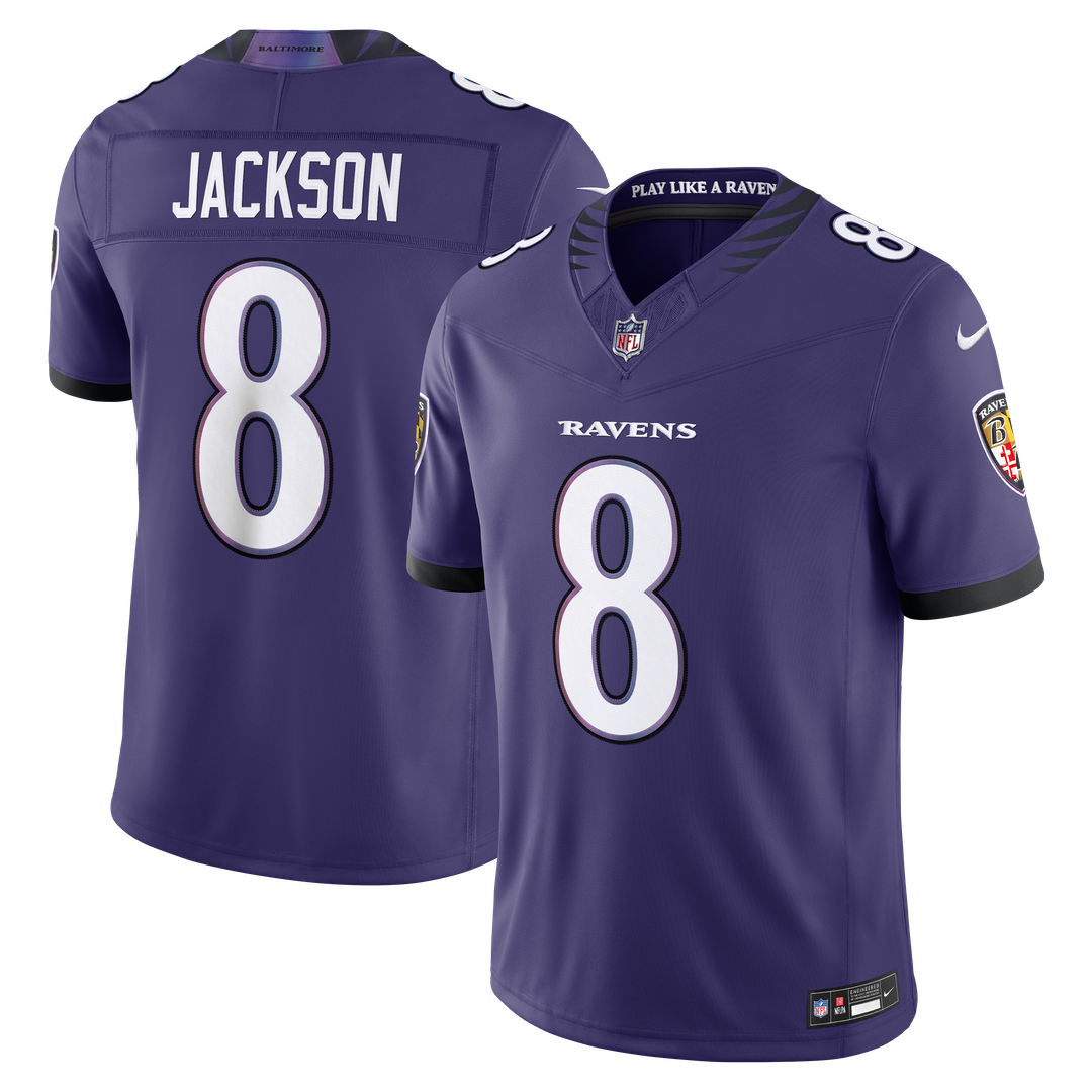 Lamar Jackson Baltimore Ravens Nike Vapor F.U.S.E. Stitched Limited Jersey - Purple Official NFL Team Apparel Football Fan Gear