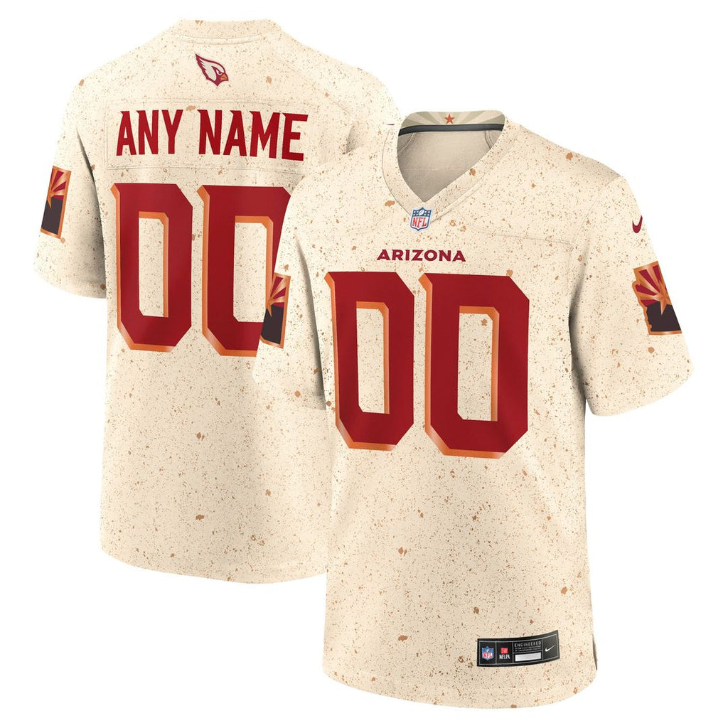 Arizona Cardinals Nike 2025 Rivalries Collection Custom Game Jersey - Natural Official NFL Team Apparel Football Fan Gear