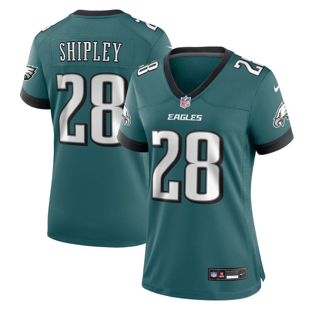 Will Shipley Philadelphia Eagles Nike Women's Team Game Jersey - Midnight Green Official NFL Team Apparel Football Fan Gear