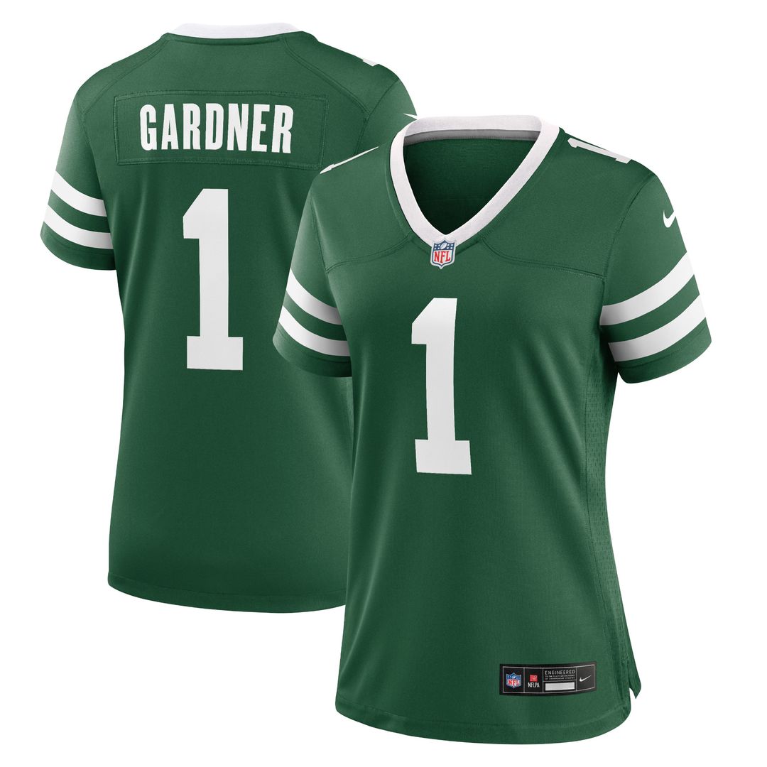 Ahmad Sauce Gardner New York Jets Nike Women's Game Jersey - Legacy Green Official NFL Team Apparel Football Fan Gear