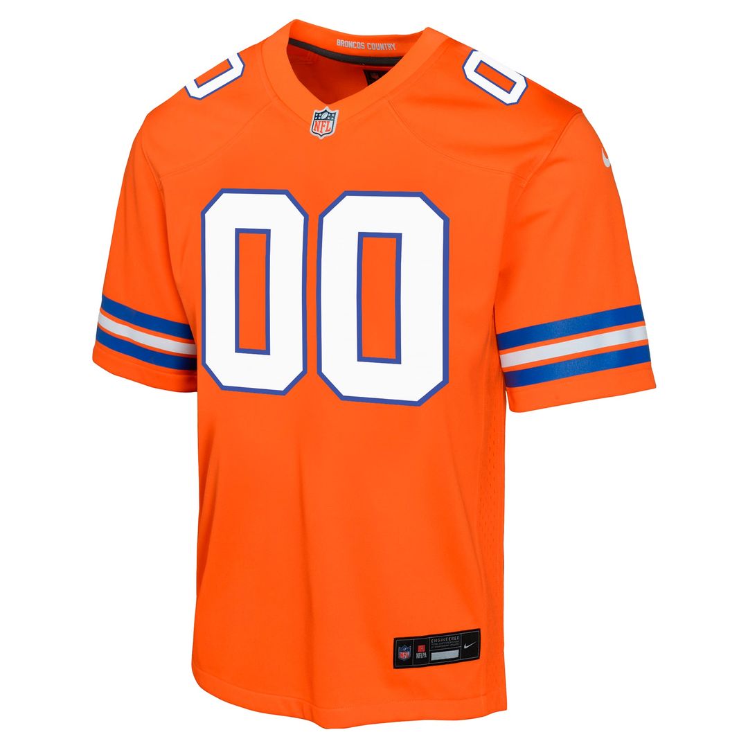 Denver Broncos Nike Youth Mile High Collection 1977 Throwback Custom Game Jersey - Orange Official NFL Team Apparel Football Fan Gear