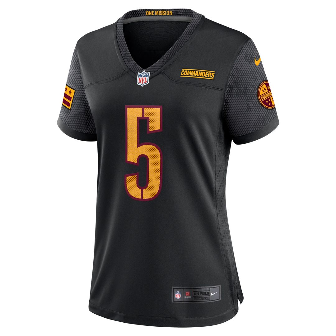 Jayden Daniels Washington Commanders Nike Women's Alternate Game Player Jersey - Black Official NFL Team Apparel Football Fan Gear
