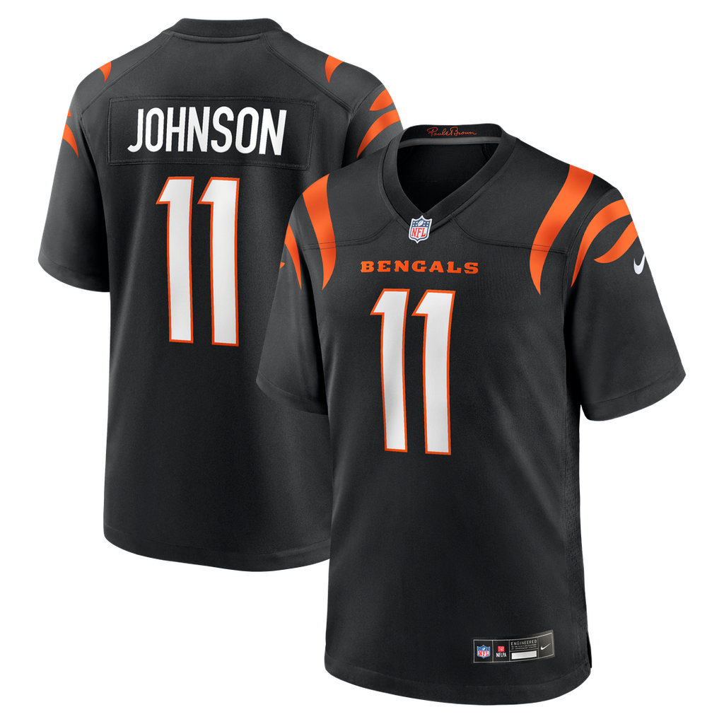 Josh Johnson Cincinnati Bengals Nike Team Game Jersey - Black Official NFL Team Apparel Football Fan Gear