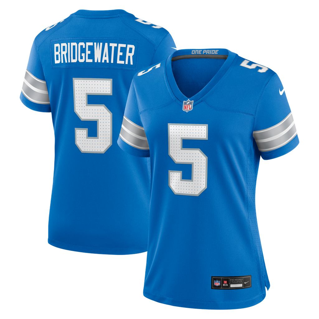 Teddy Bridgewater Detroit Lions Nike Women's Team Game Jersey - Blue Official NFL Team Apparel Football Fan Gear