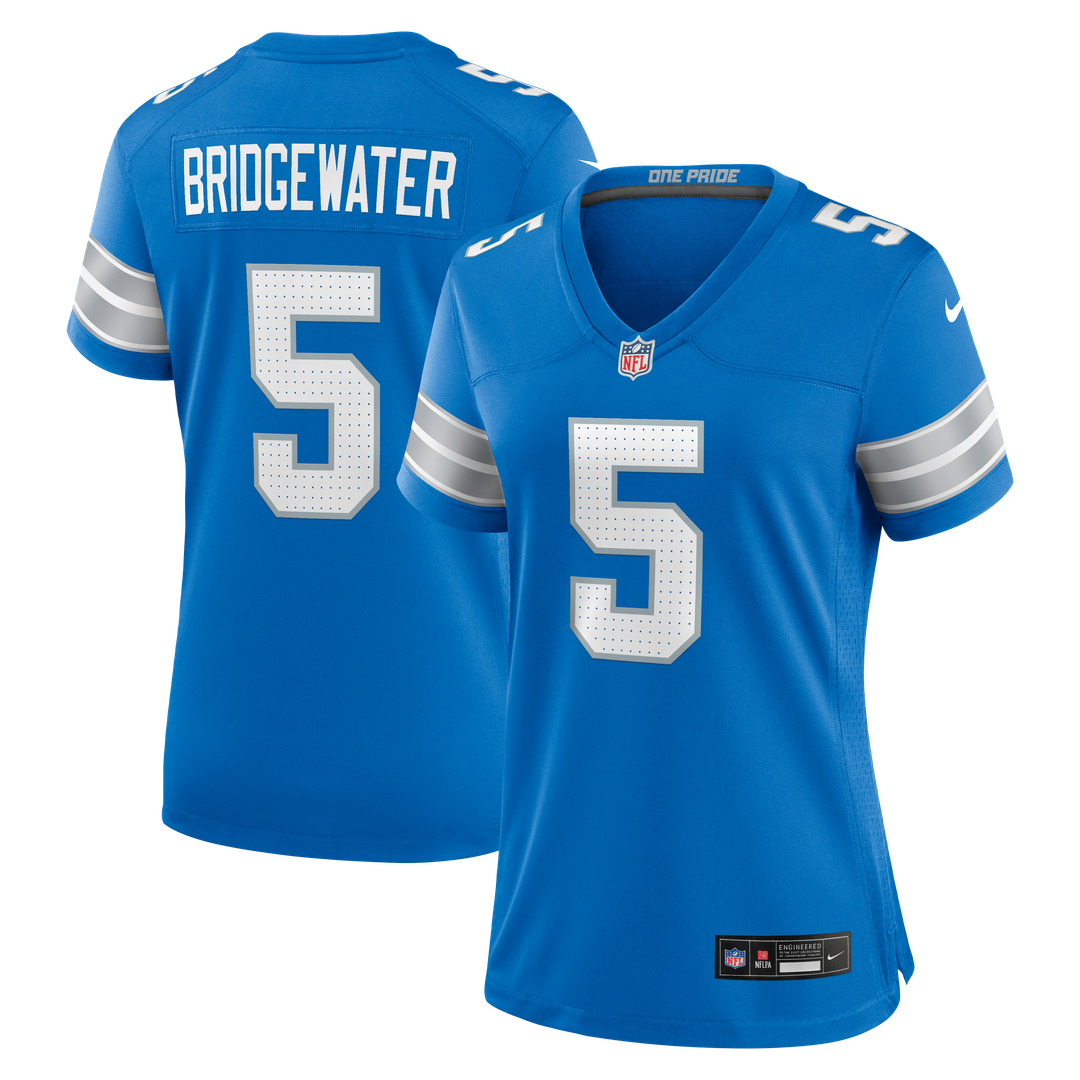 Teddy Bridgewater Detroit Lions Nike Women's Team Game Jersey - Blue Official NFL Team Apparel Football Fan Gear