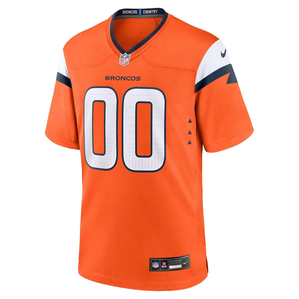 Denver Broncos Nike Team Custom Game Jersey - Orange Official NFL Team Apparel Football Fan Gear