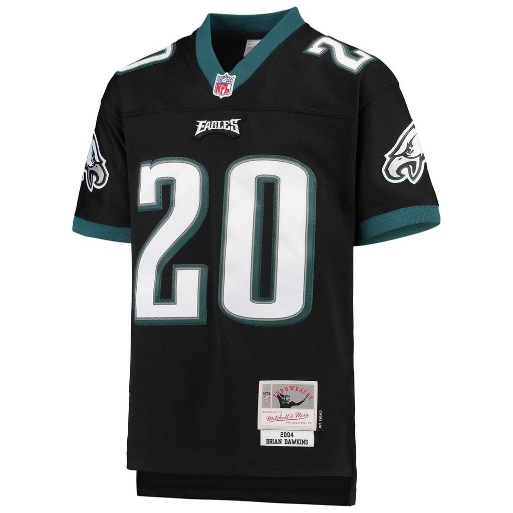 Brian Dawkins Philadelphia Eagles Mitchell & Ness Youth 2004 Legacy Retired Player Jersey - Black Official NFL Team Apparel Football Fan Gear