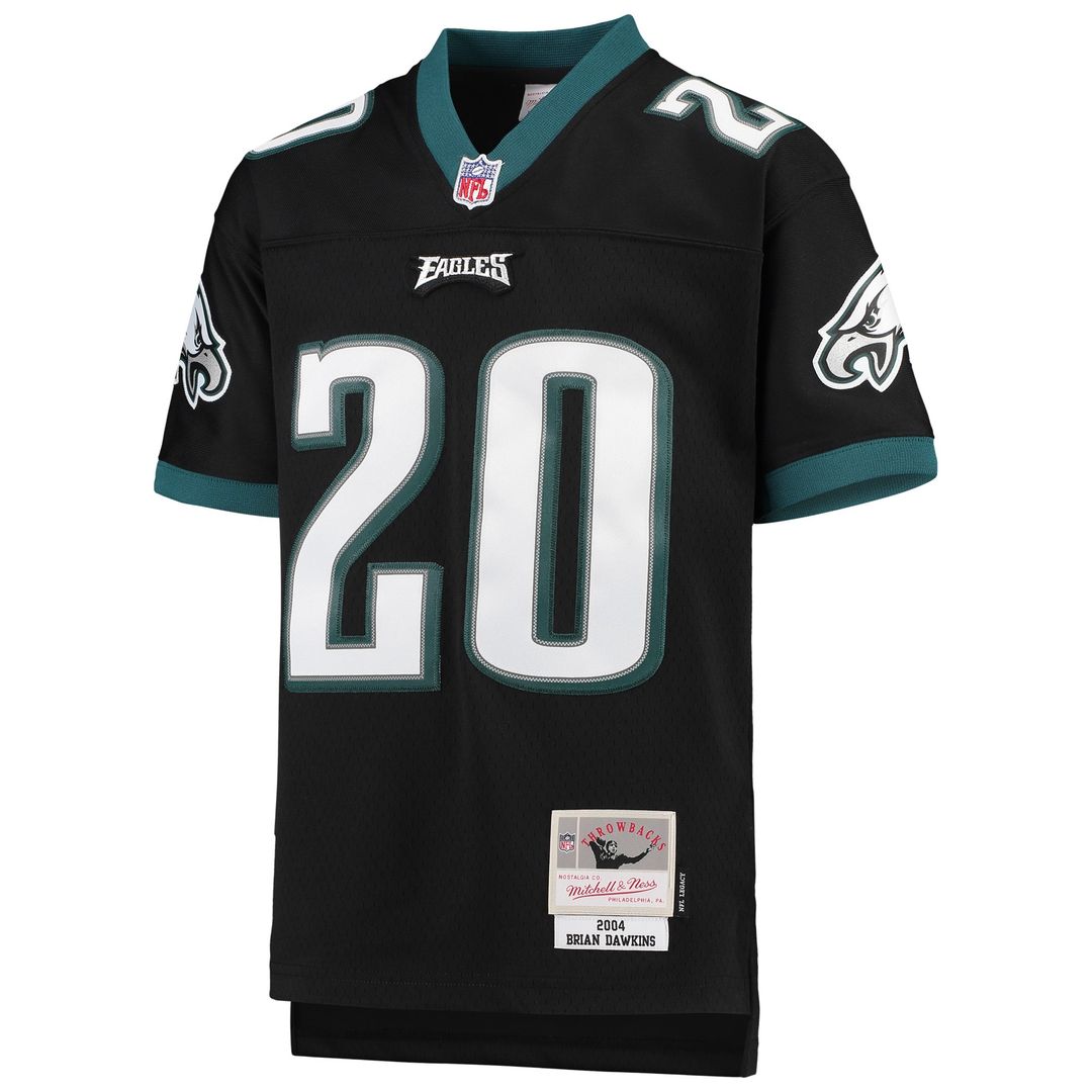 Brian Dawkins Philadelphia Eagles Mitchell & Ness Youth 2004 Legacy Retired Player Jersey - Black Official NFL Team Apparel Football Fan Gear