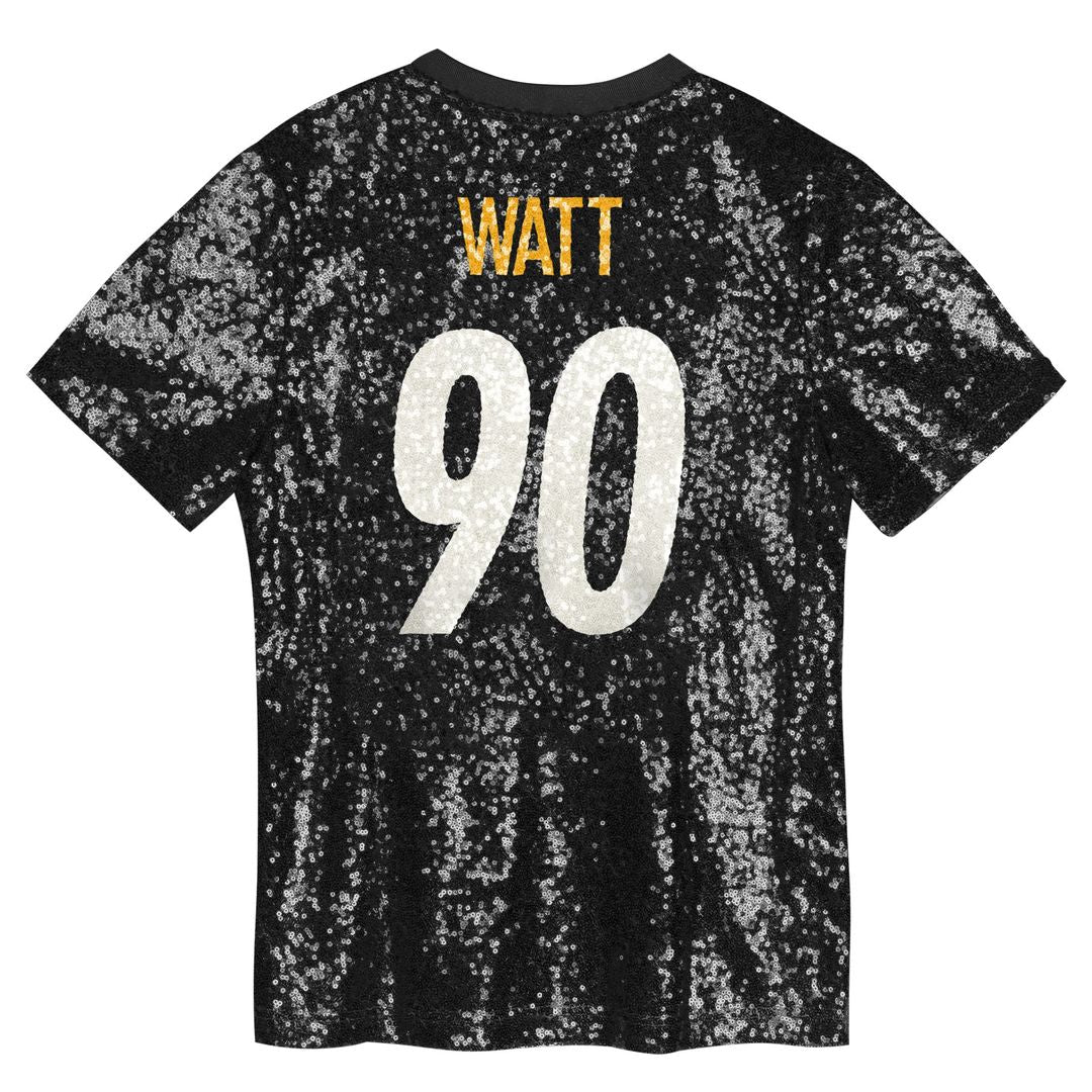 T.J. Watt Pittsburgh Steelers Women's Player Name & Number V-Neck Fashion Jersey - Black Official NFL Team Apparel Football Fan Gear