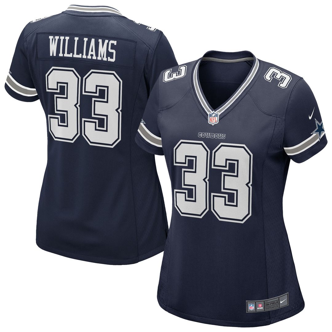Javonte Williams Dallas Cowboys Nike Women's Team Game Jersey - Navy Official NFL Team Apparel Football Fan Gear