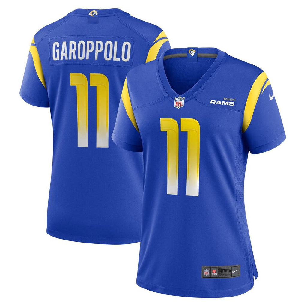 Jimmy Garoppolo Los Angeles Rams Nike Women's Team Game Jersey - Royal Official NFL Team Apparel Football Fan Gear