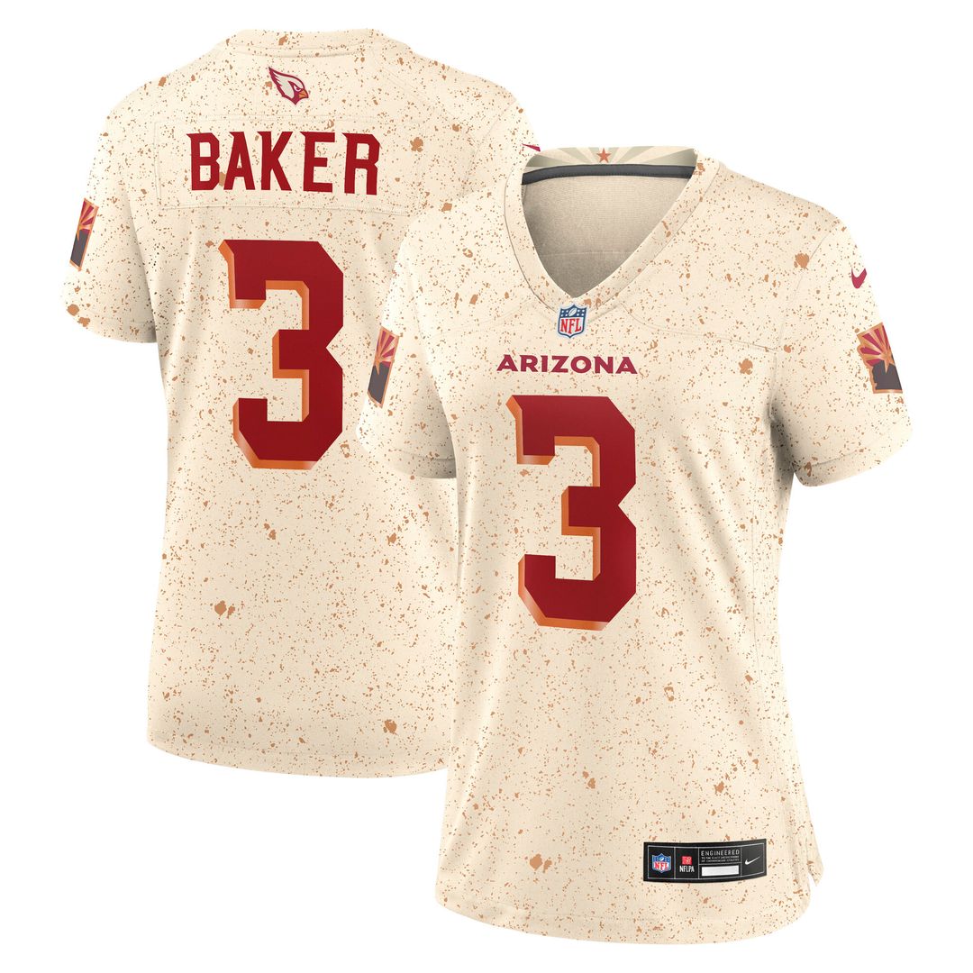 Budda Baker Arizona Cardinals Nike Women's 2025 Rivalries Collection Game Jersey - Natural Official NFL Team Apparel Football Fan Gear