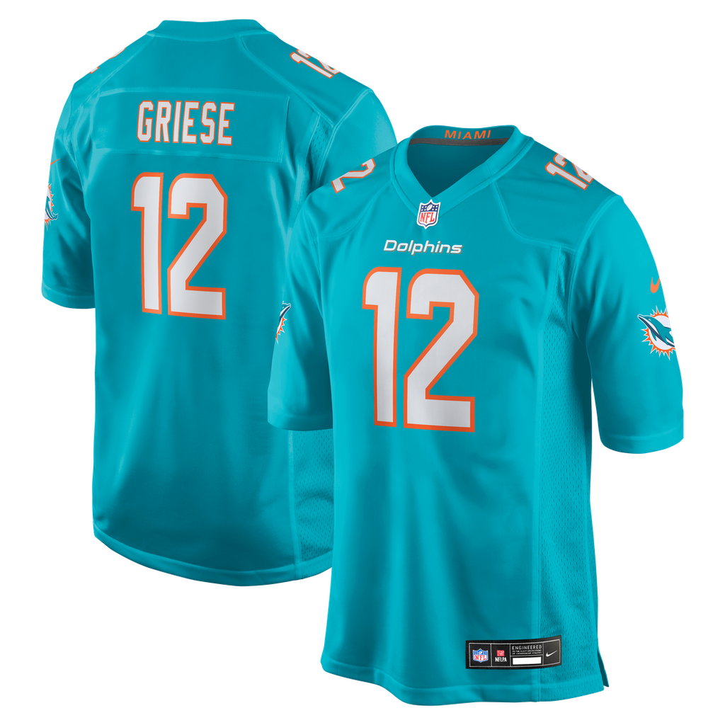 Bob Griese Miami Dolphins Nike Game Retired Player Jersey - Aqua Official NFL Team Apparel Football Fan Gear