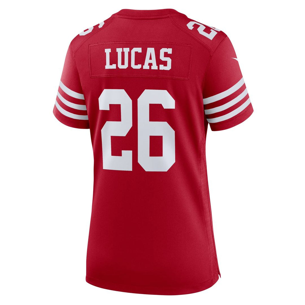 Chase Lucas San Francisco 49ers Nike Women's Team Game Jersey - Scarlet Official NFL Team Apparel Football Fan Gear