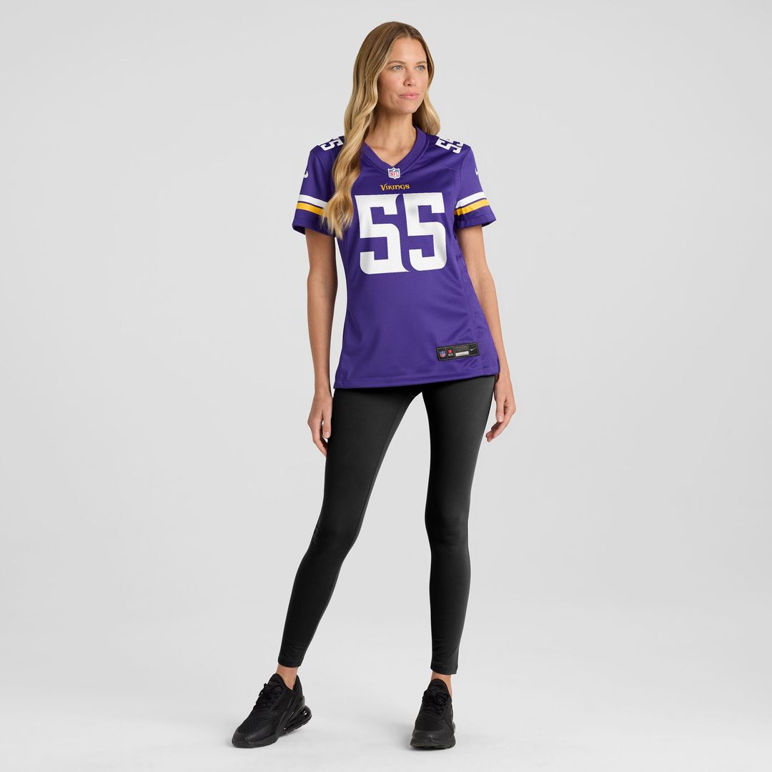 Jack Del Rio Minnesota Vikings Nike Women's Game Retired Player Jersey - Purple Official NFL Team Apparel Football Fan Gear