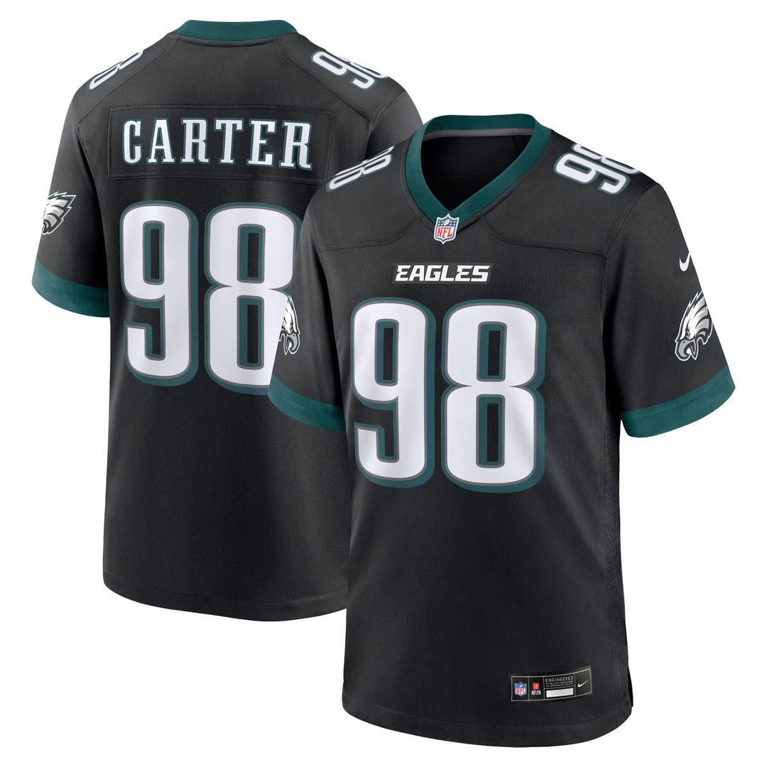 Jalen Carter Philadelphia Eagles Nike Team Game Jersey - Midnight Green Official NFL Team Apparel Football Fan Gear