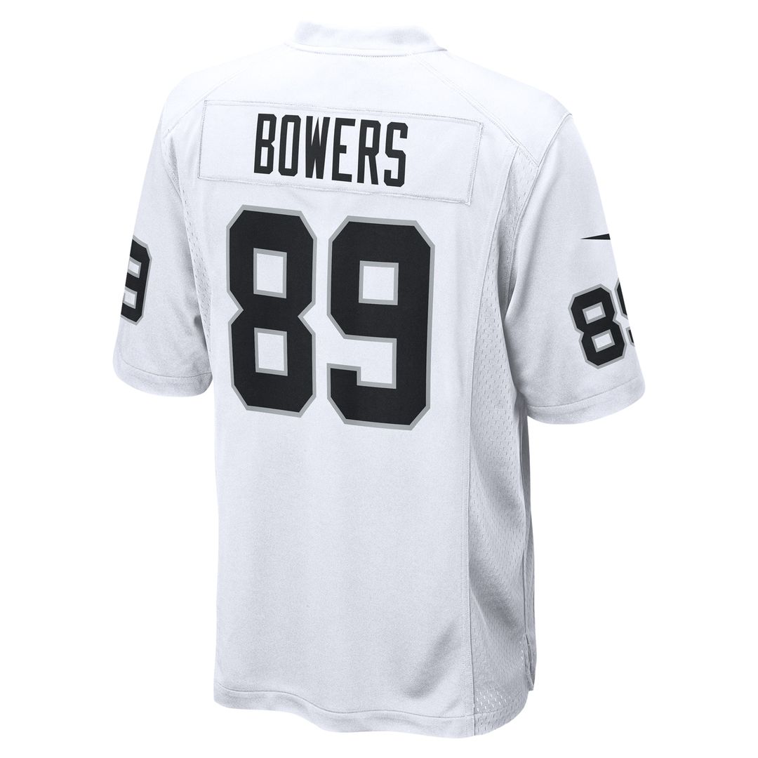 Brock Bowers Las Vegas Raiders Nike Game Jersey - White Official NFL Team Apparel Football Fan Gear