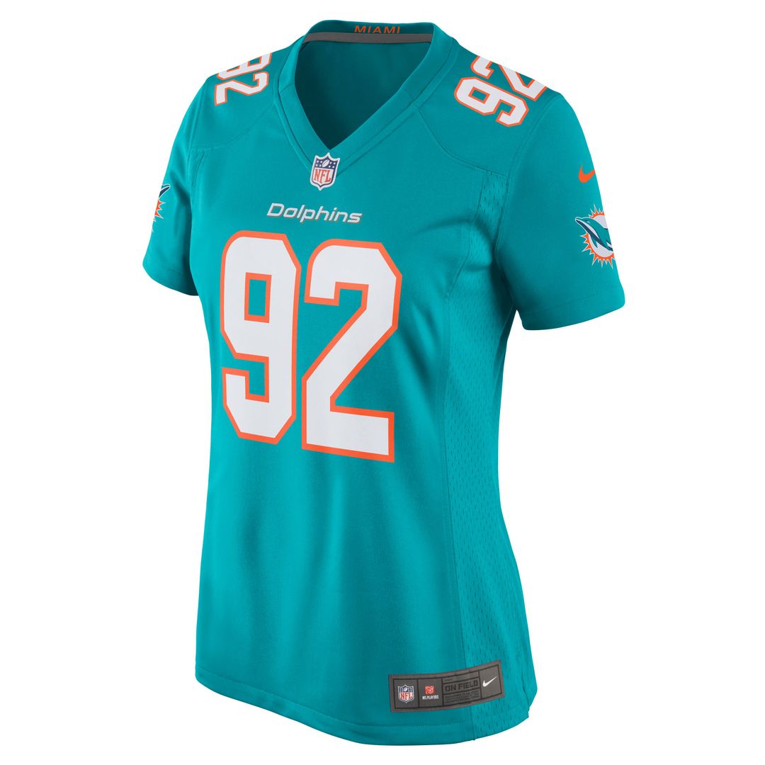 Zach Sieler Miami Dolphins Nike Women's Game Jersey - Aqua Official NFL Team Apparel Football Fan Gear