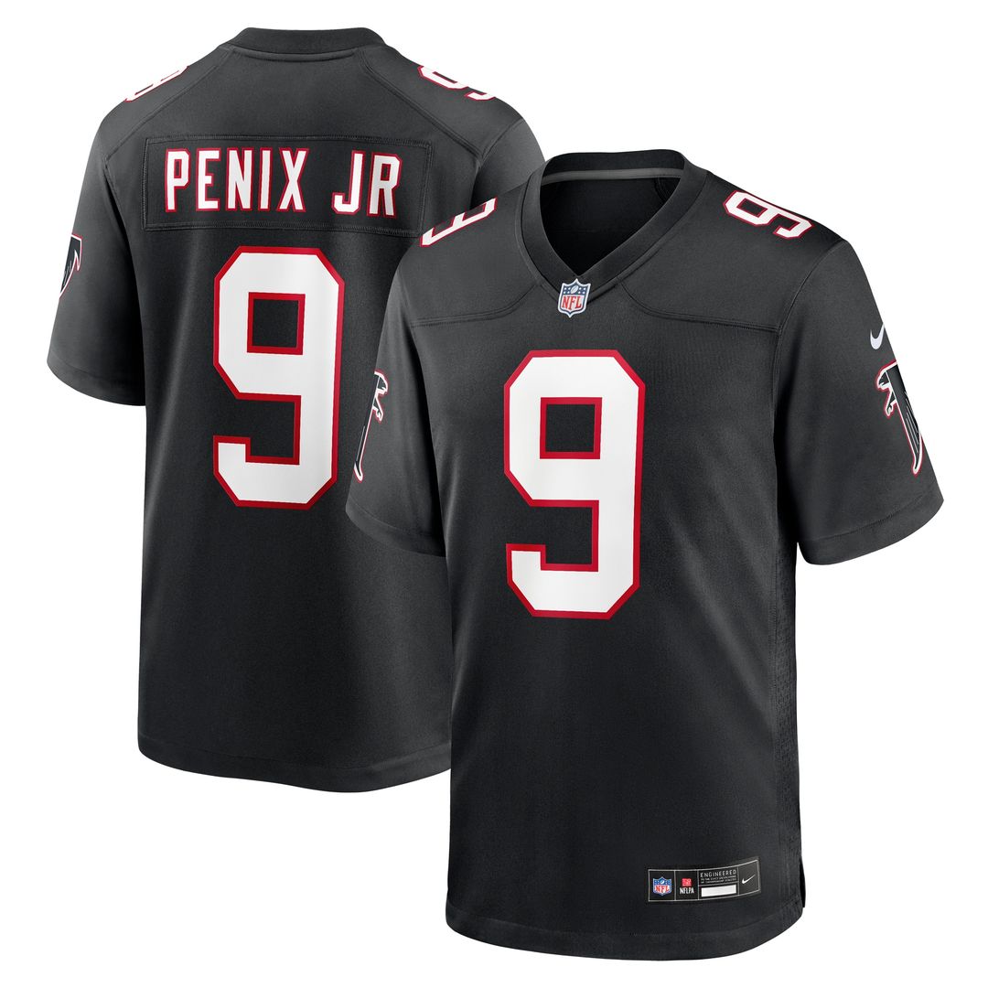 Michael Penix Jr. Atlanta Falcons Nike Alternate Game Jersey - Black Official NFL Team Apparel Football Fan Gear