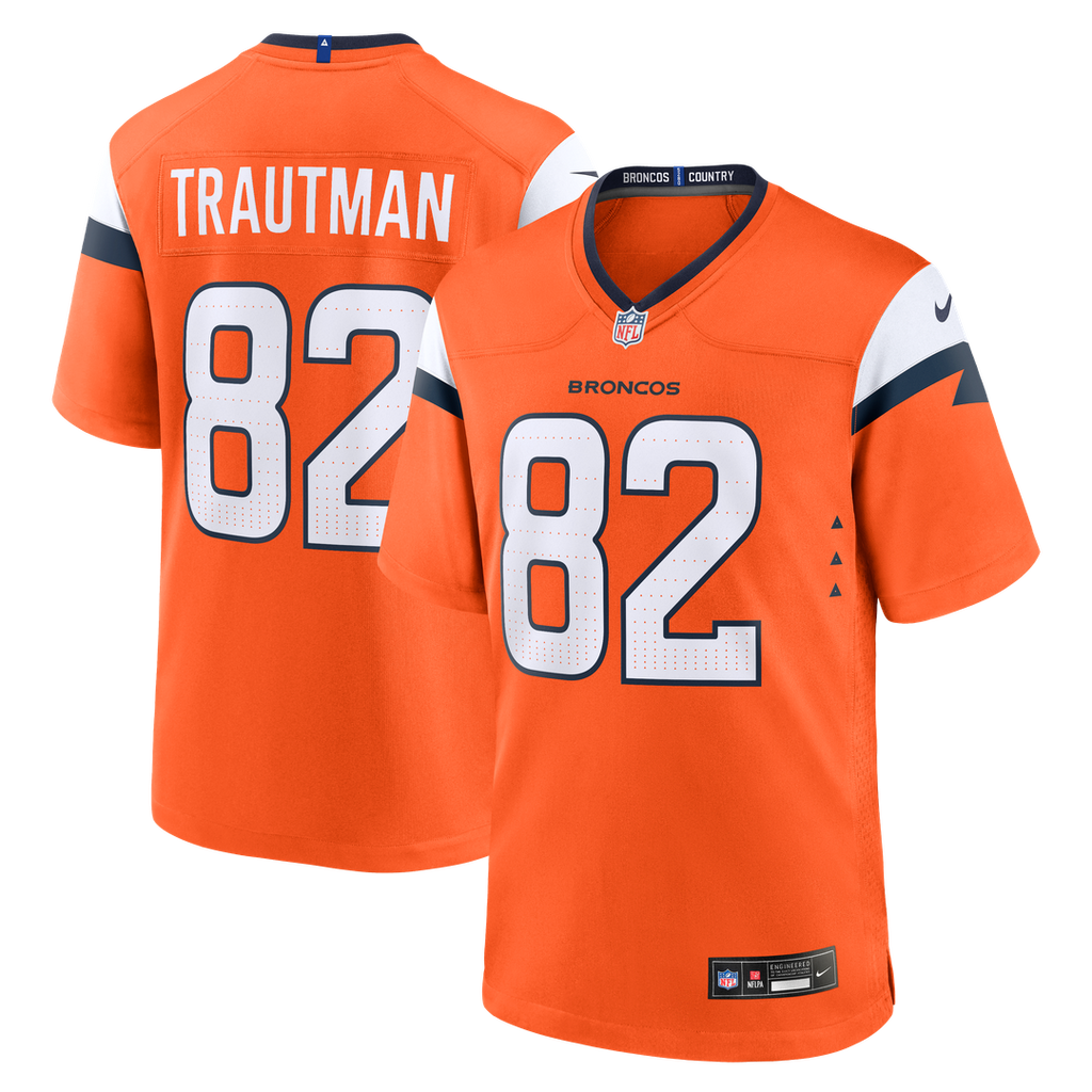 Adam Trautman Denver Broncos Nike Team Game Jersey - Orange Official NFL Team Apparel Football Fan Gear