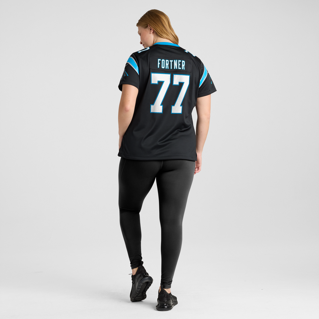 Luke Fortner Carolina Panthers Nike Women's Team Game Jersey - Black Official NFL Team Apparel Football Fan Gear