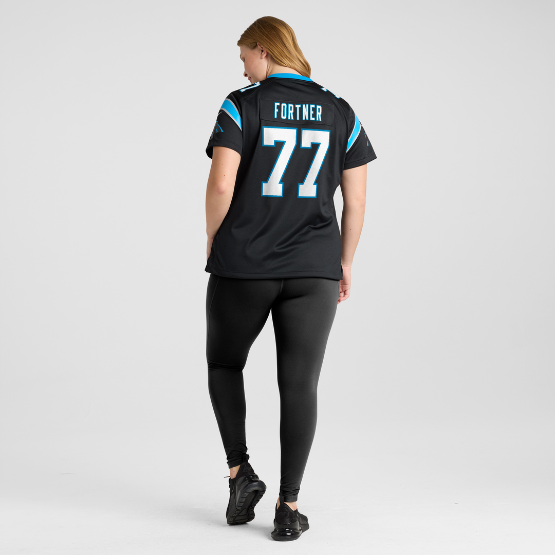 Luke Fortner Carolina Panthers Nike Women's Team Game Jersey - Black Official NFL Team Apparel Football Fan Gear