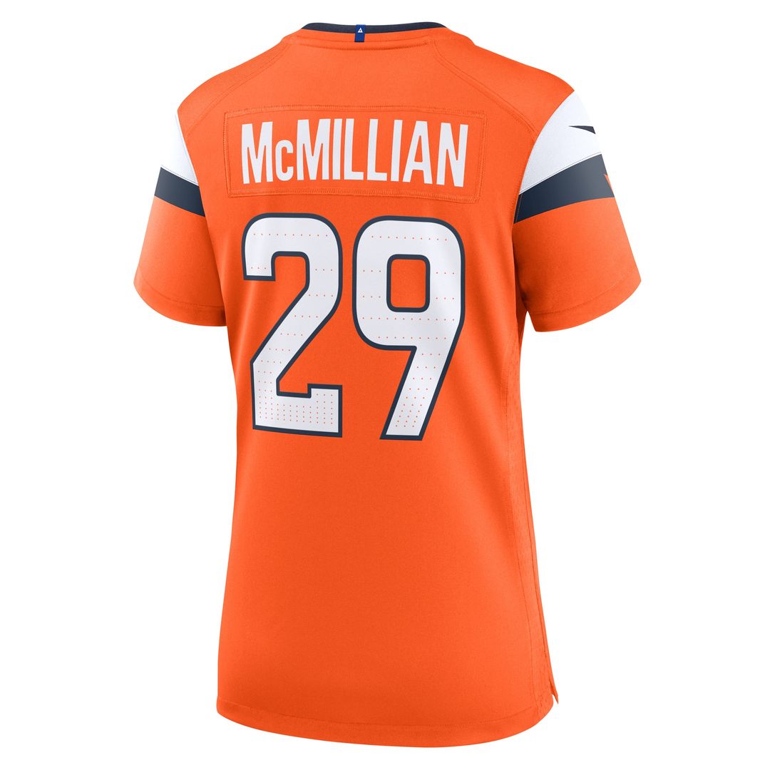 Ja'Quan McMillian Denver Broncos Nike Women's Team Game Jersey - Orange Official NFL Team Apparel Football Fan Gear