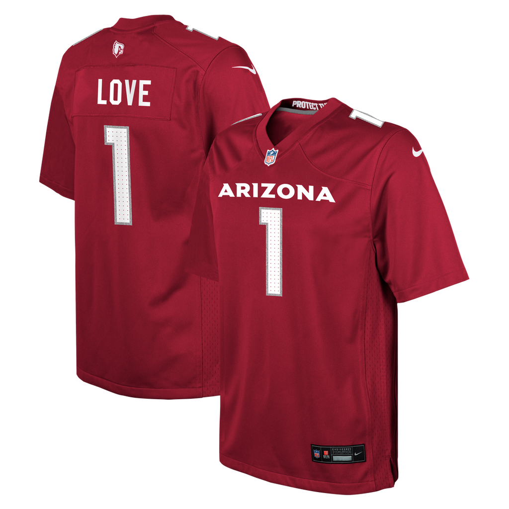 Jeremiyah Love Arizona Cardinals Nike Youth Team Game Jersey - Cardinal Official NFL Team Apparel Football Fan Gear