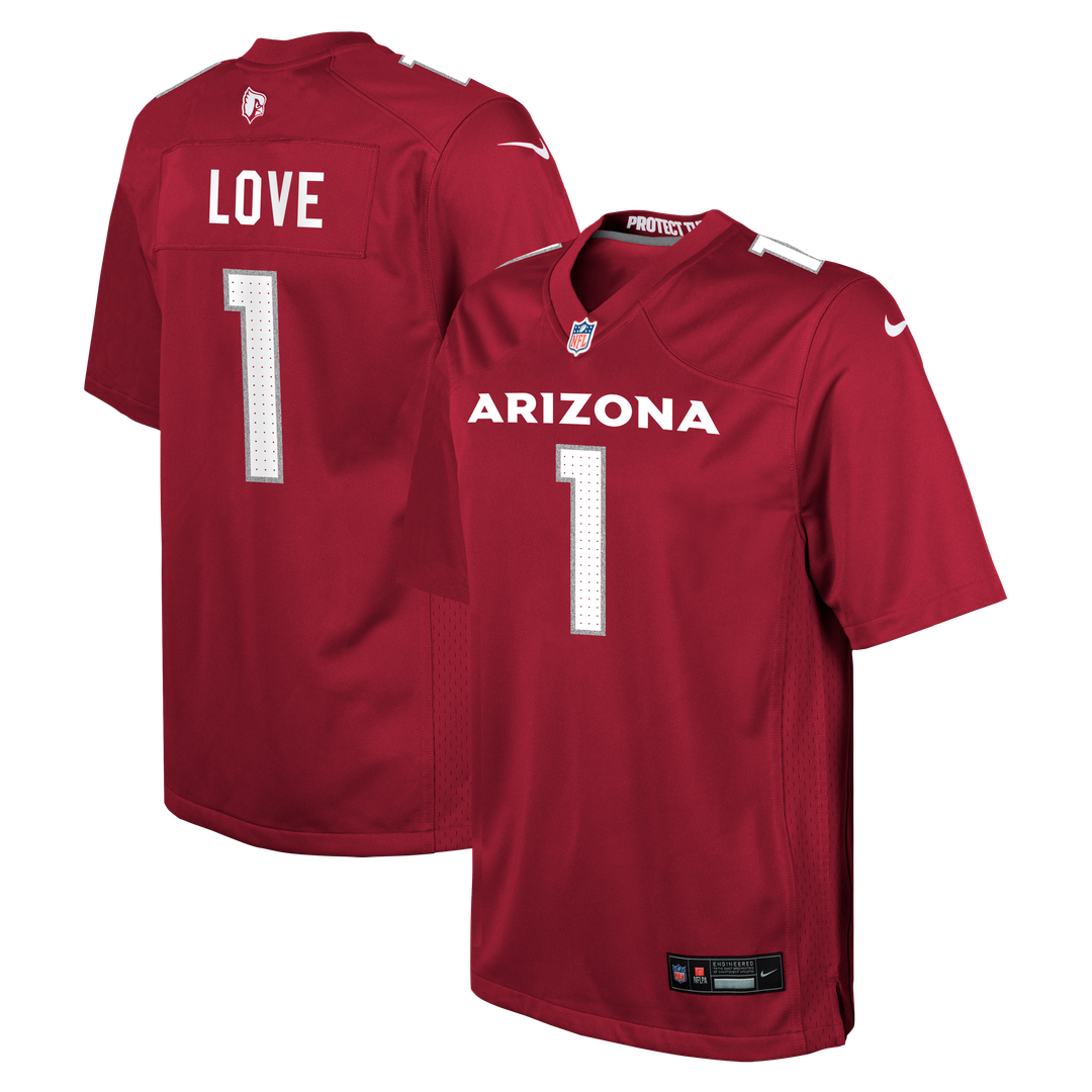 Jeremiyah Love Arizona Cardinals Nike Youth Team Game Jersey - Cardinal Official NFL Team Apparel Football Fan Gear
