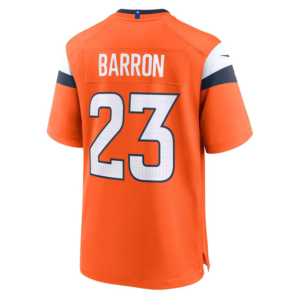 Jahdae Barron Denver Broncos Nike Team Game Jersey - Orange Official NFL Team Apparel Football Fan Gear