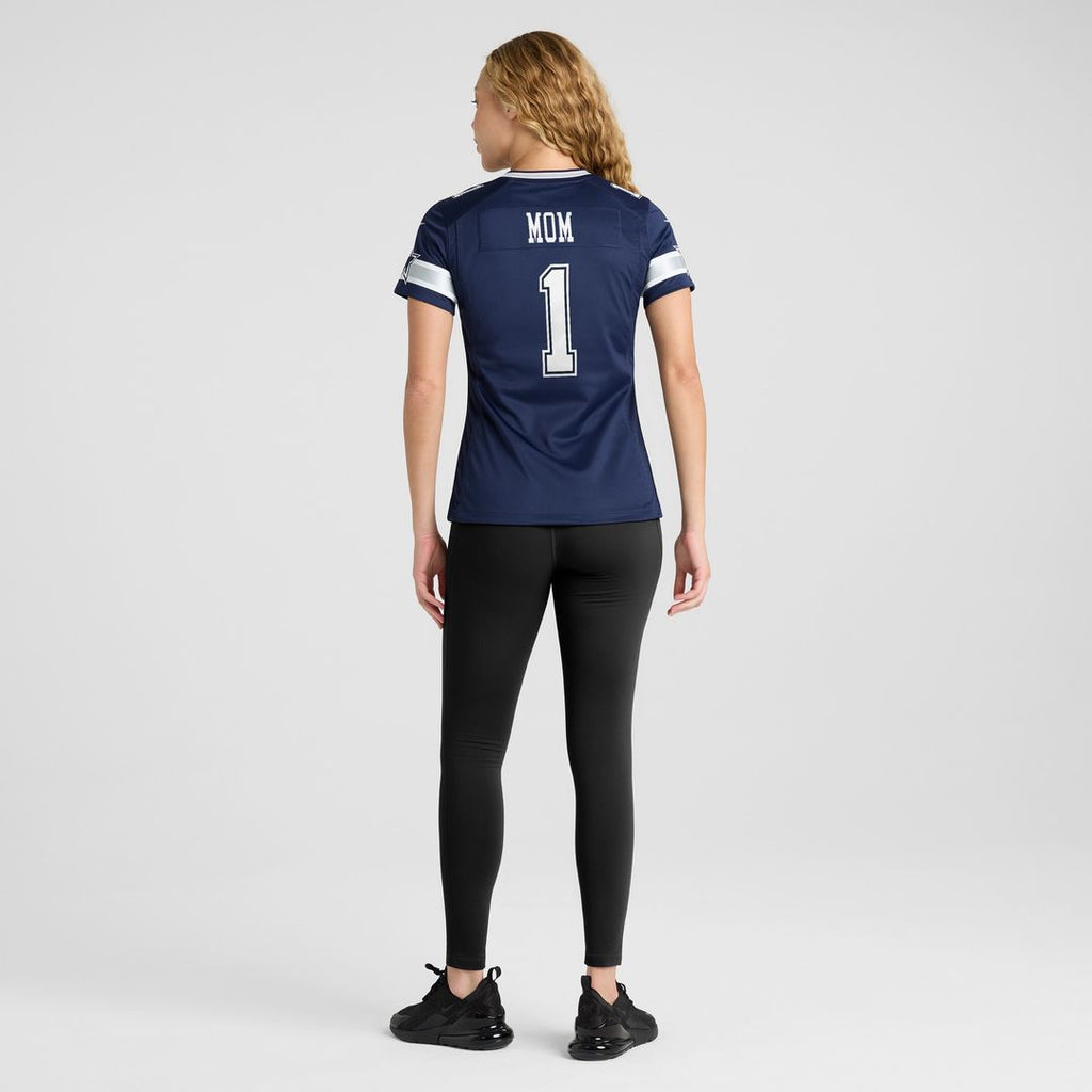 Number 1 Mom Dallas Cowboys Nike Women's Game Jersey - Navy Official NFL Team Apparel Football Fan Gear