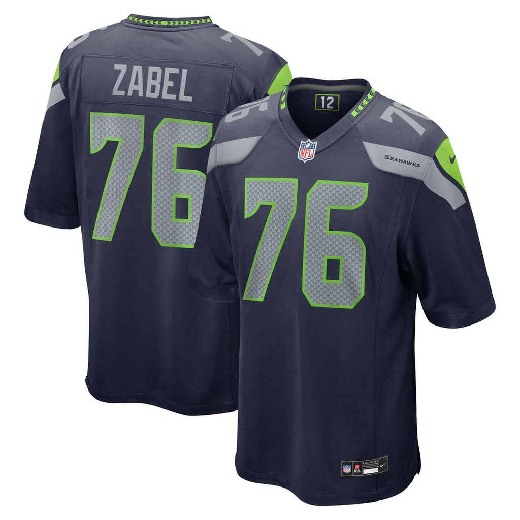 Grey Zabel Seattle Seahawks Nike Team Game Jersey - Navy Official NFL Team Apparel Football Fan Gear
