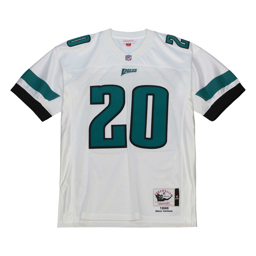 Brian Dawkins Philadelphia Eagles 1996 Mitchell & Ness Authentic Throwback Retired Player Jersey - White Official NFL Team Apparel Football Fan Gear