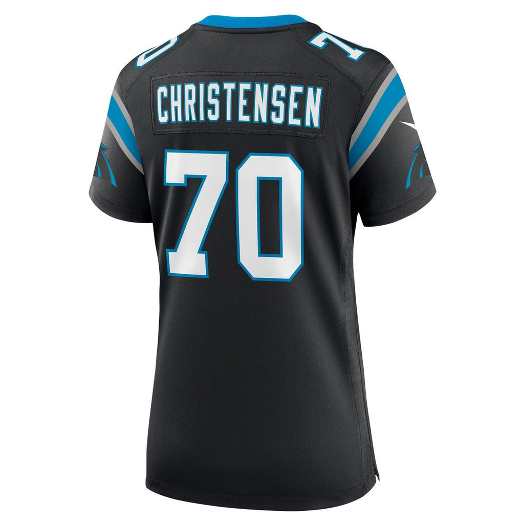 Brady Christensen Carolina Panthers Nike Women's Team Game Jersey - Black Official NFL Team Apparel Football Fan Gear