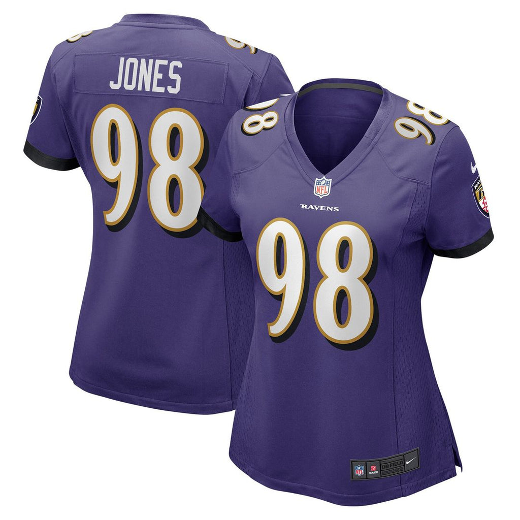 Travis Jones Baltimore Ravens Nike Women's Player Game Jersey - Purple Official NFL Team Apparel Football Fan Gear