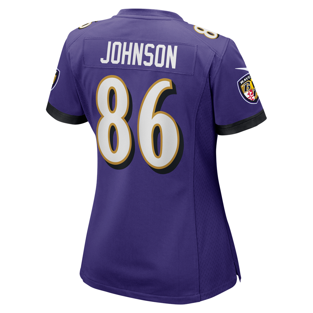 Cornelius Johnson Baltimore Ravens Nike Women's Team Game Jersey - Purple Official NFL Team Apparel Football Fan Gear