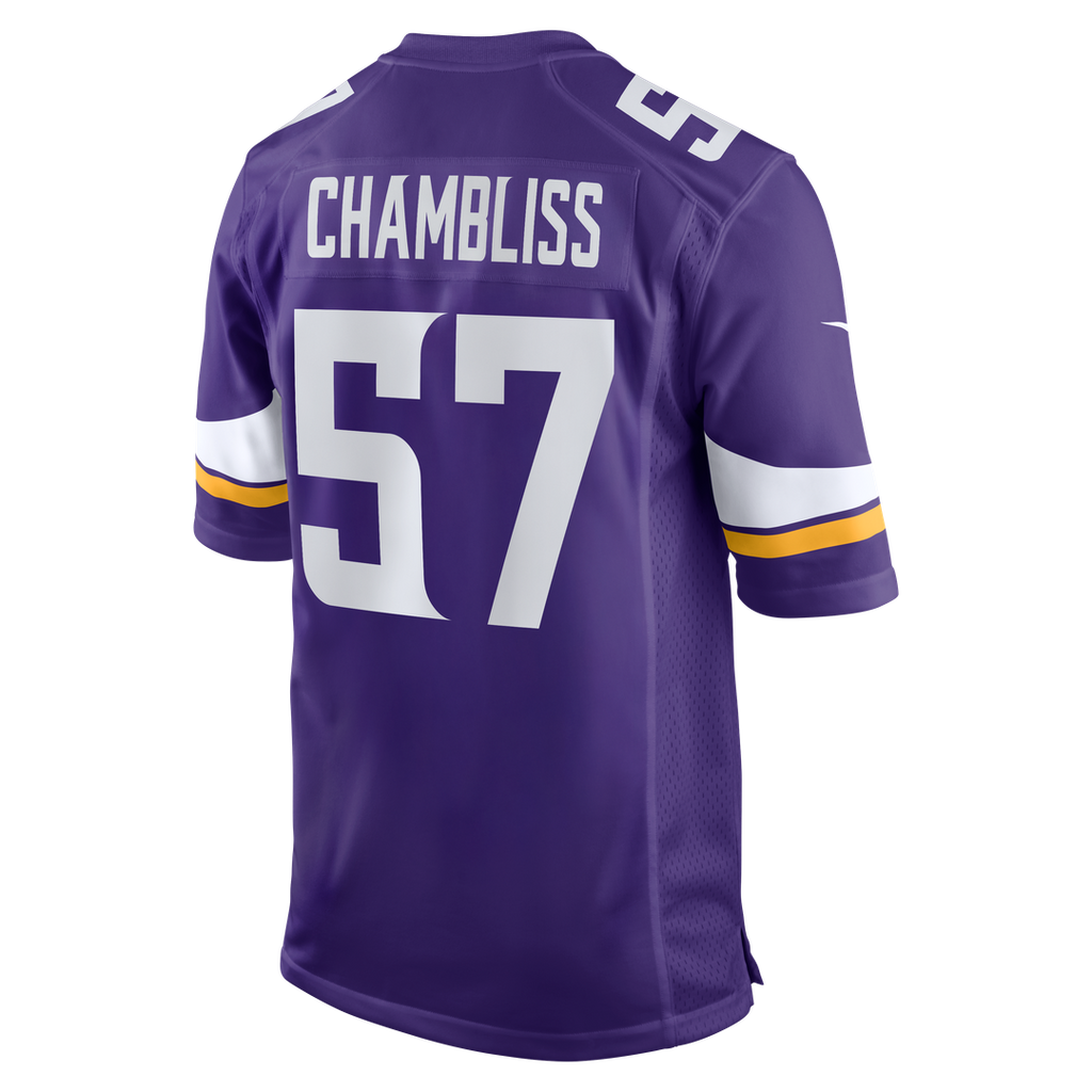 Chaz Chambliss Minnesota Vikings Nike Team Game Jersey - Purple Official NFL Team Apparel Football Fan Gear