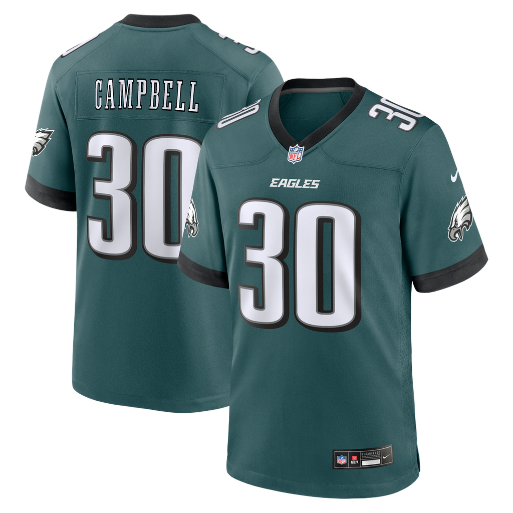 Jihaad Campbell Philadelphia Eagles Nike Game Player Jersey - Green Official NFL Team Apparel Football Fan Gear