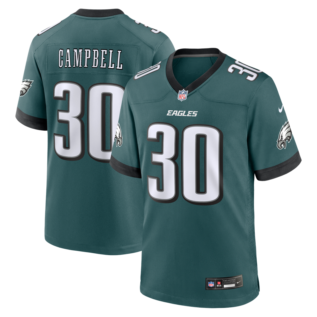 Jihaad Campbell Philadelphia Eagles Nike Game Player Jersey - Green Official NFL Team Apparel Football Fan Gear