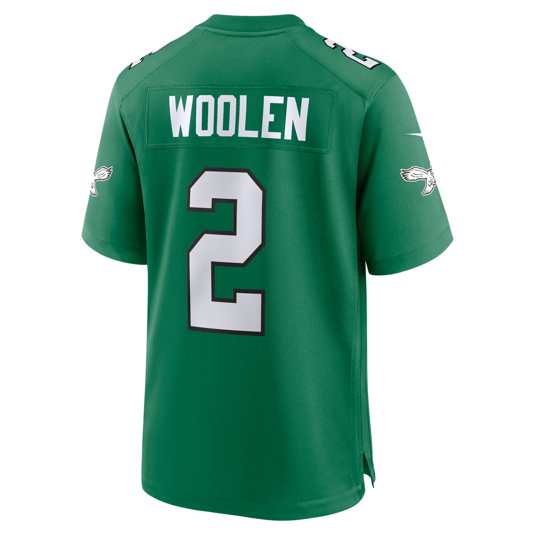 Tariq Woolen Philadelphia Eagles Nike Alternate Game Jersey - Kelly Green Official NFL Team Apparel Football Fan Gear