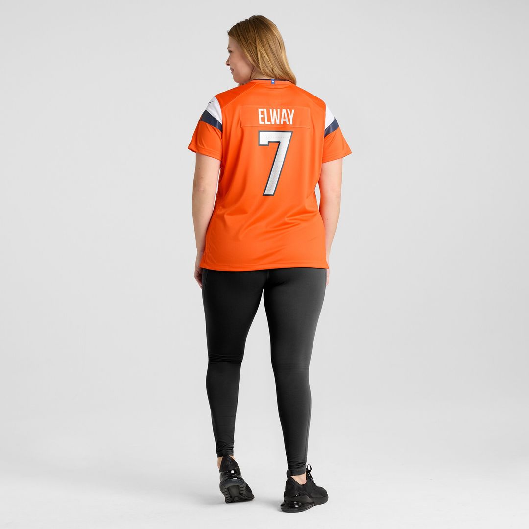 John Elway Denver Broncos Nike Women's Team Retired Player Game Jersey - Orange Official NFL Team Apparel Football Fan Gear