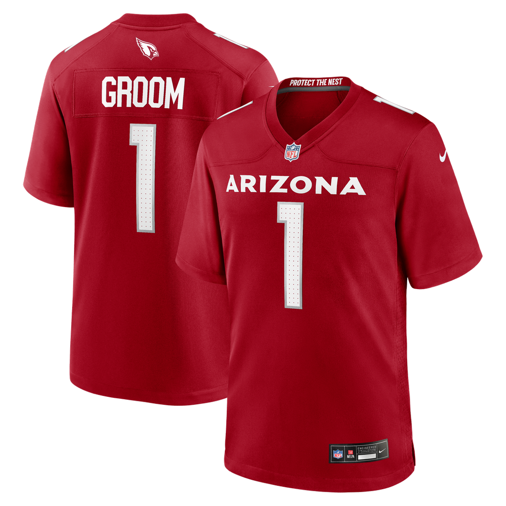 Number 1 Groom Arizona Cardinals Nike Game Jersey - Cardinal Official NFL Team Apparel Football Fan Gear