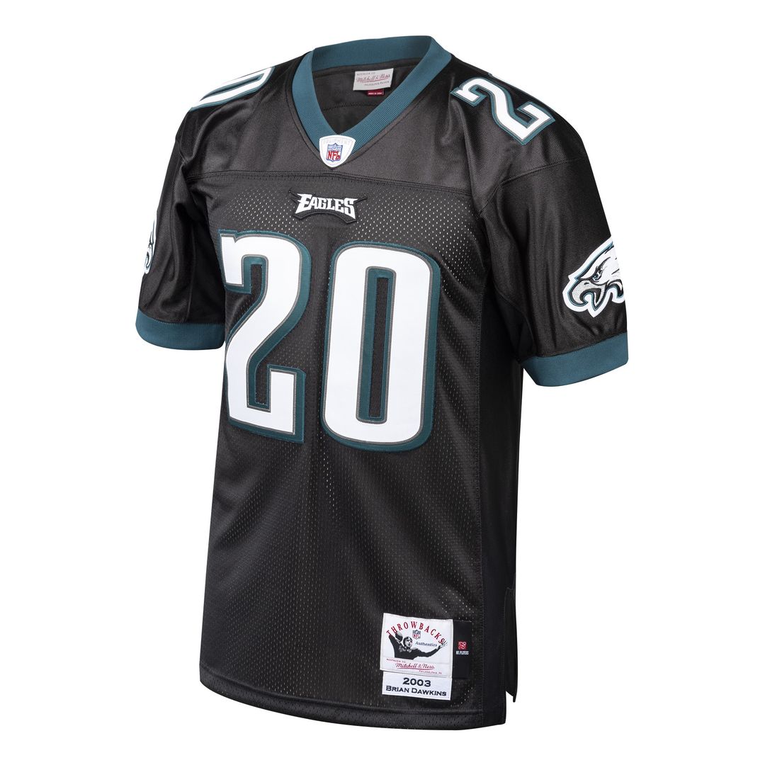 Brian Dawkins Philadelphia Eagles 2003 Mitchell & Ness Authentic Throwback Retired Player Jersey - Black Official NFL Team Apparel Football Fan Gear
