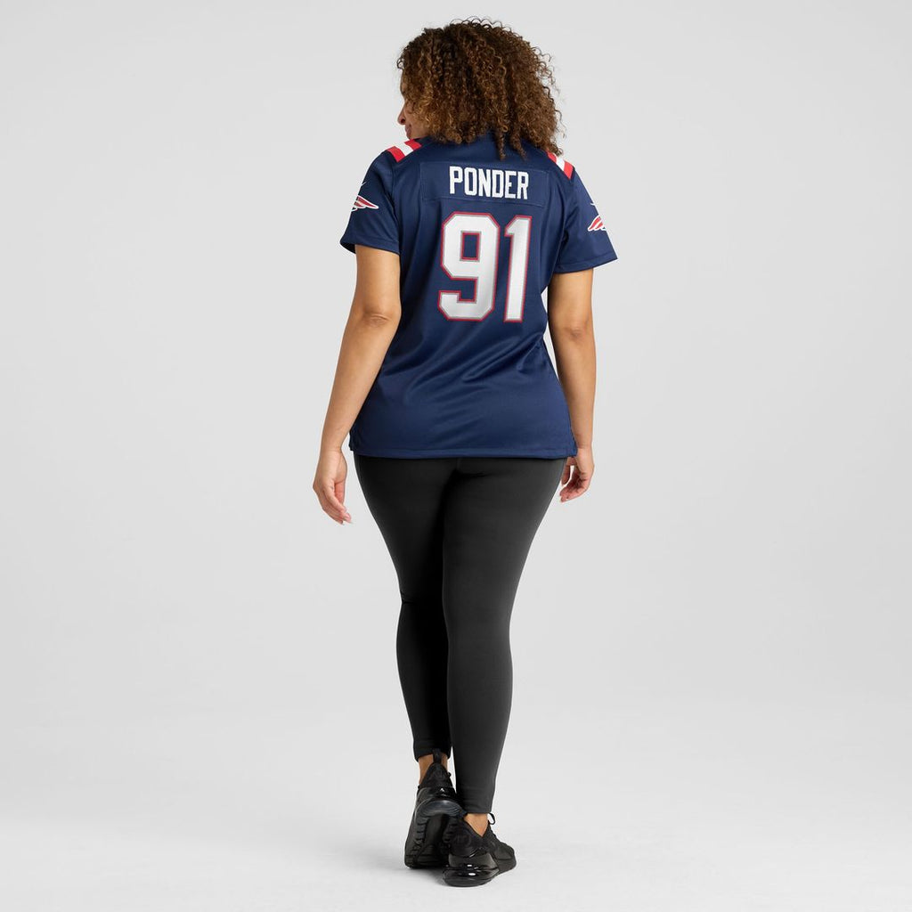 Elijah Ponder New England Patriots Nike Women's Team Game Jersey - Navy Official NFL Team Apparel Football Fan Gear