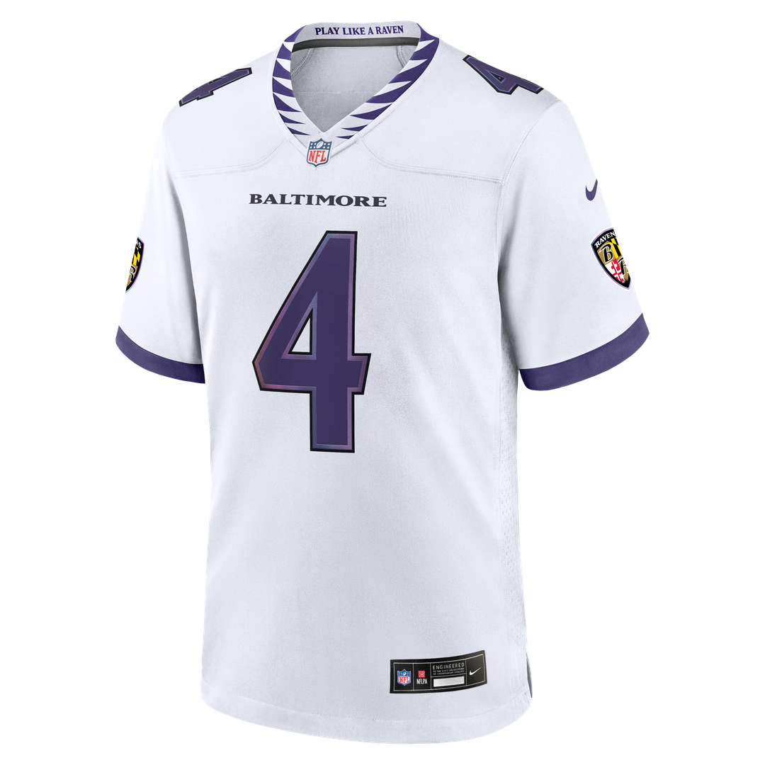 Zay Flowers Baltimore Ravens Nike Alternate Game Jersey - Black Official NFL Team Apparel Football Fan Gear