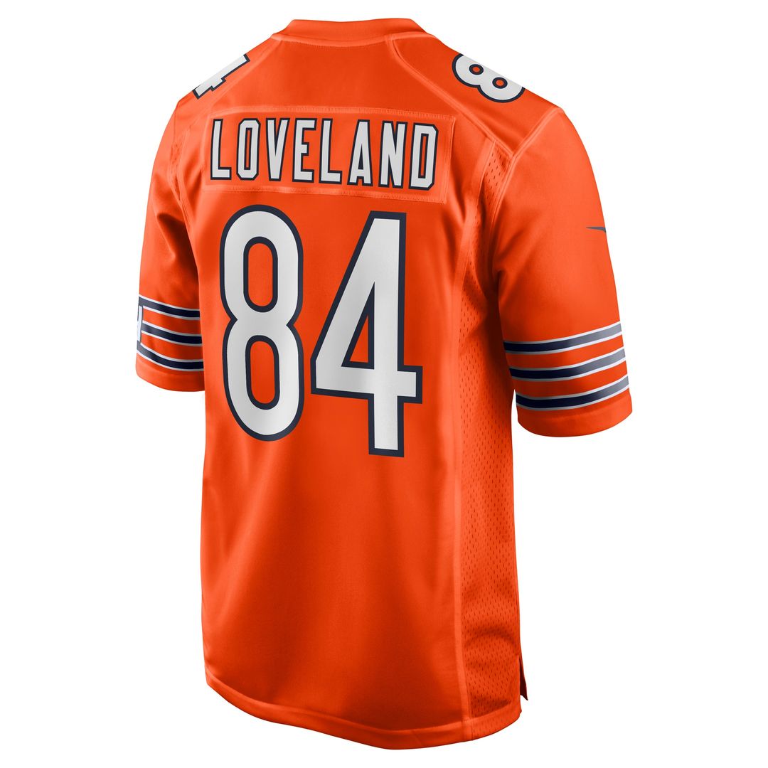 Colston Loveland Chicago Bears Nike Alternate Game Player Jersey - Orange Official NFL Team Apparel Football Fan Gear