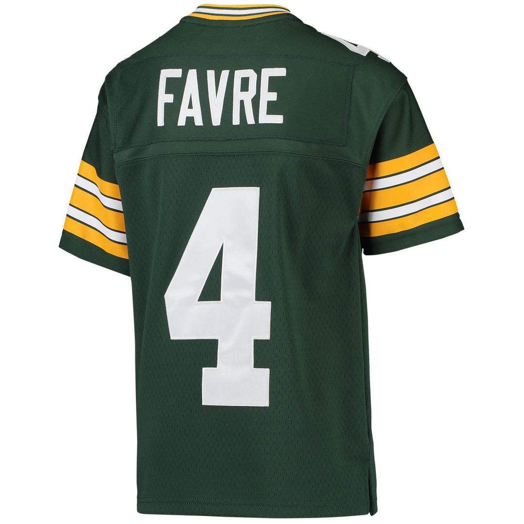 Brett Favre Green Bay Packers Mitchell & Ness Youth 1996 Retired Player Legacy Jersey - Green Official NFL Team Apparel Football Fan Gear