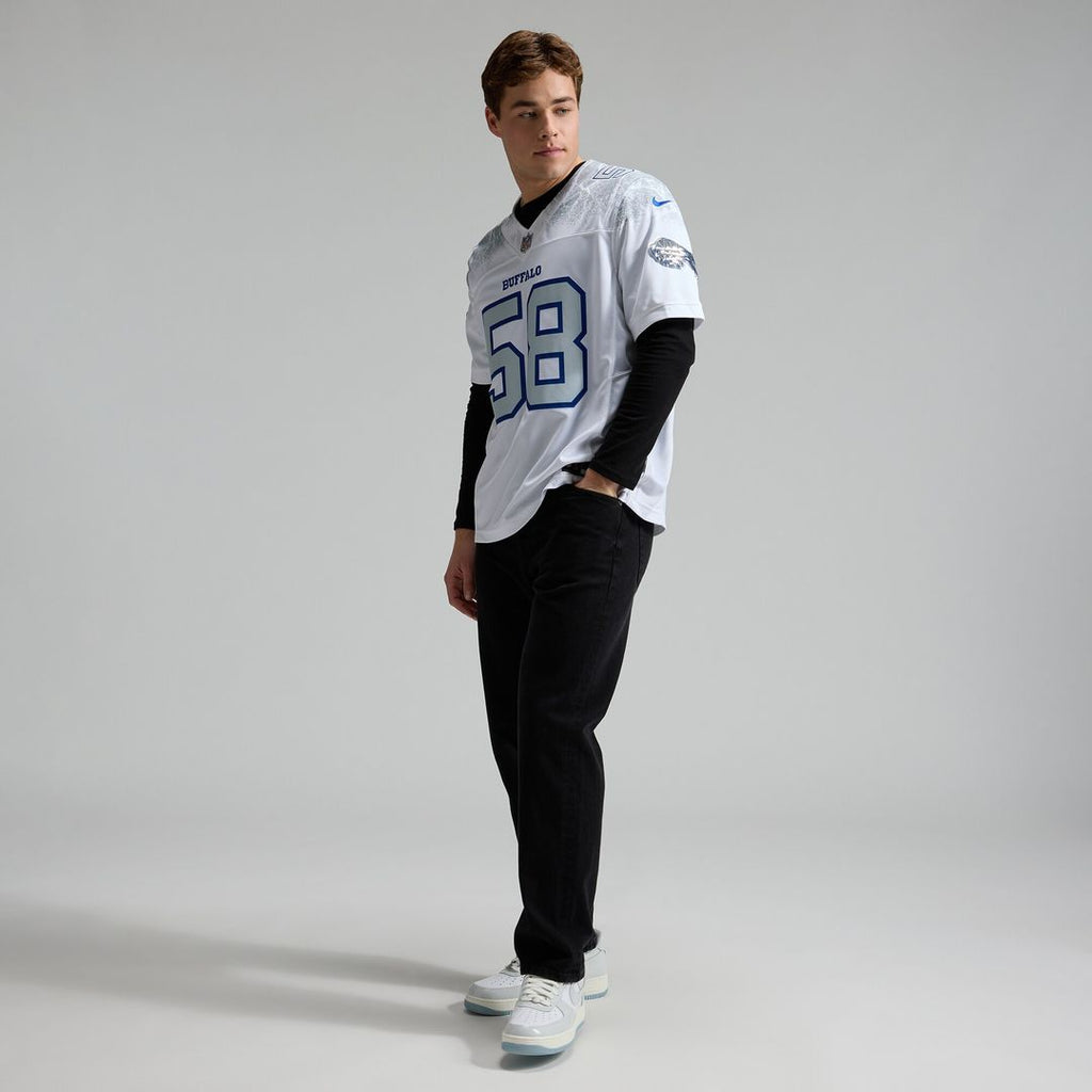 Matt Milano Buffalo Bills Nike 2025 Rivalries Collection Stitched Limited Jersey - White Official NFL Team Apparel Football Fan Gear