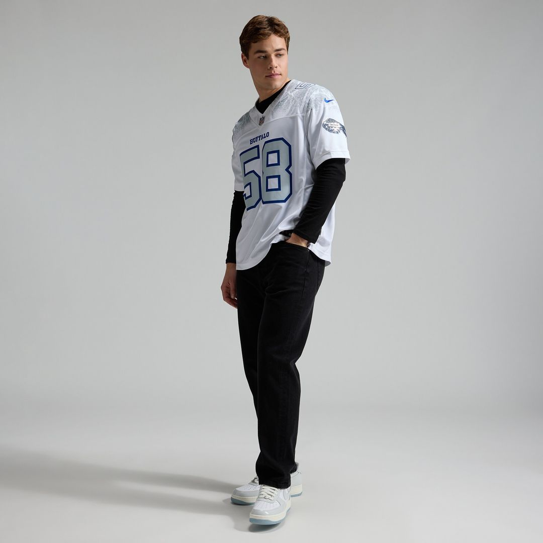 Matt Milano Buffalo Bills Nike 2025 Rivalries Collection Stitched Limited Jersey - White Official NFL Team Apparel Football Fan Gear