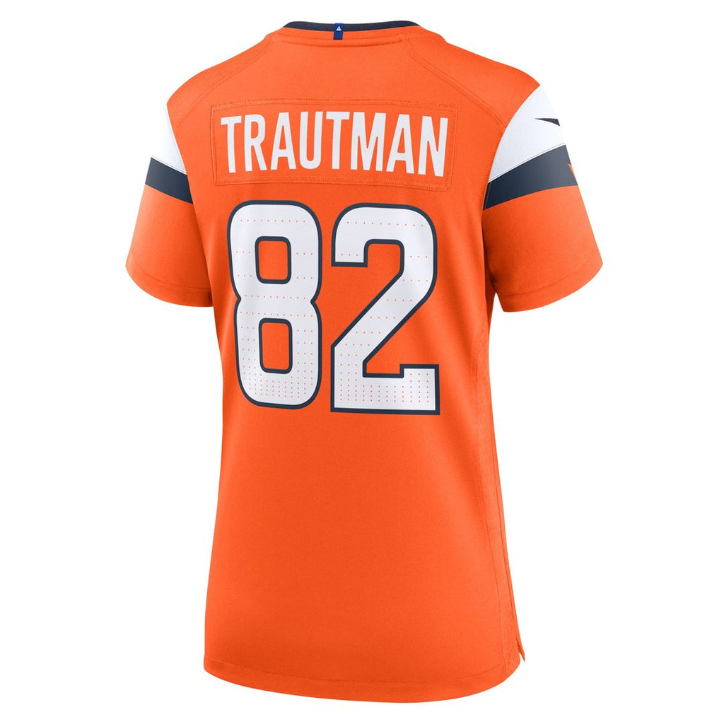 Adam Trautman Denver Broncos Nike Women's Team Game Jersey - Orange Official NFL Team Apparel Football Fan Gear